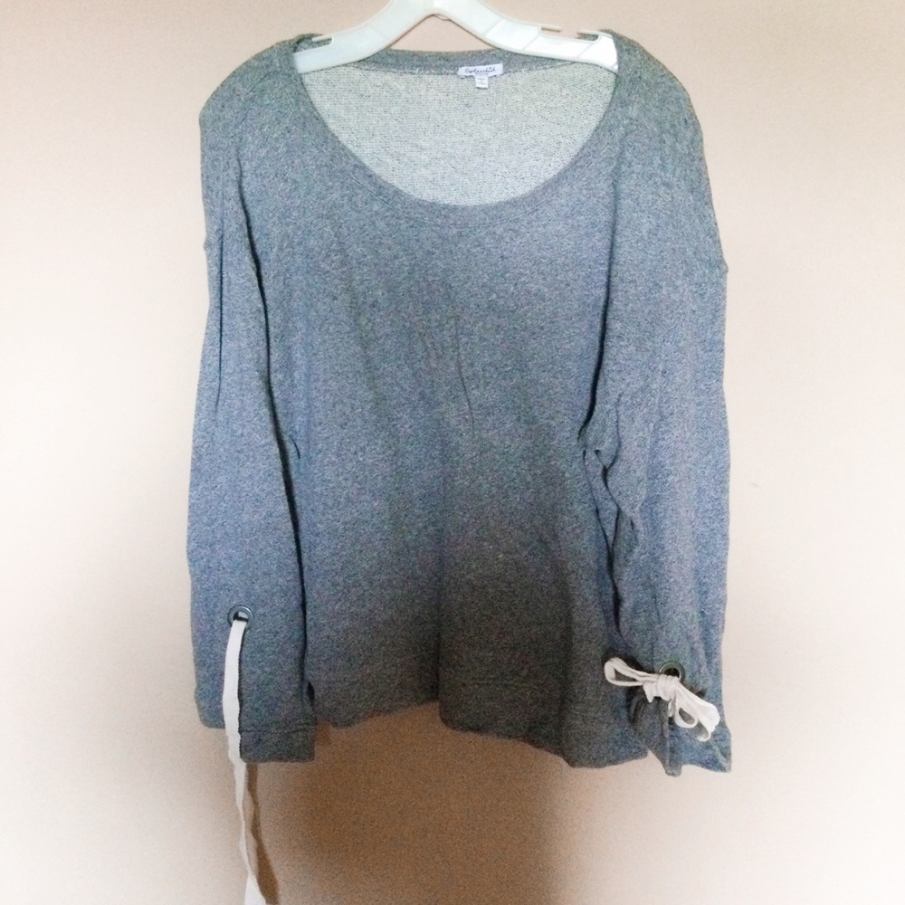 Grey scoop neck tunic sweater medium